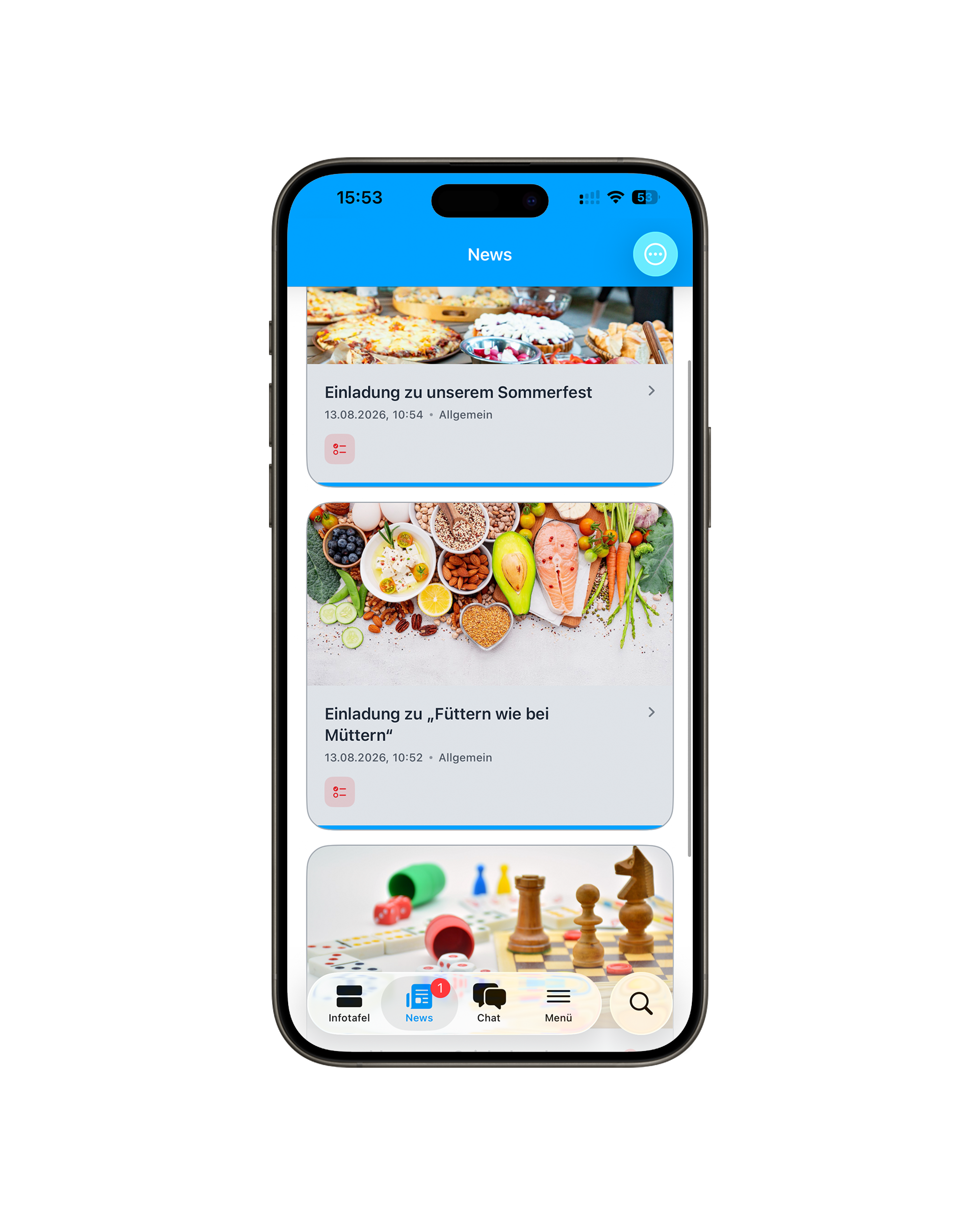 Ansicht der MGH-App - Beispiel MGH Ottelau
